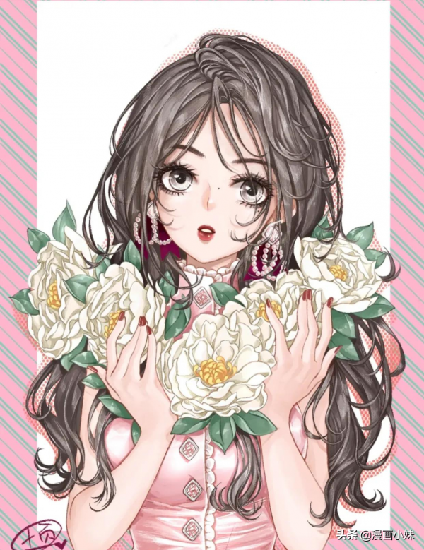 插畫 &vert; 動漫少女頭像，俏皮可愛的樣子真好看