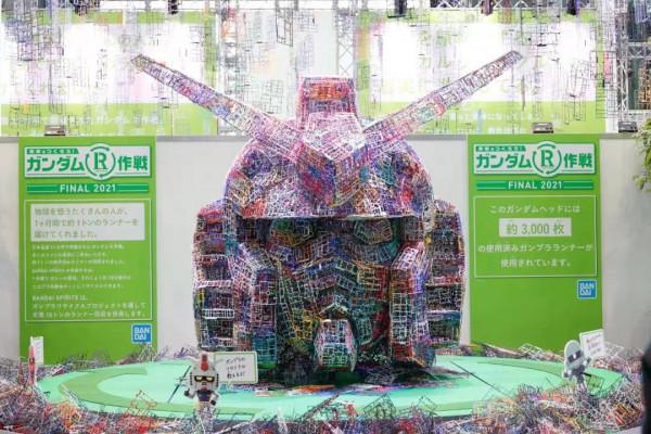 高達模型廢棄流道再利用,製作1:1比例元祖高達頭像 高達模型廢棄流道再利用,製作1:1比例元祖高達頭像