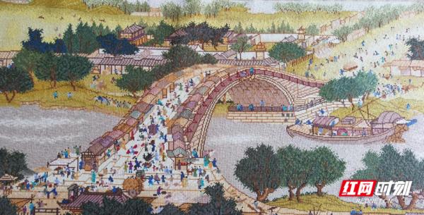 衡山:手工“繡才”耗時6年繡出20米長《清明上河圖》 衡山:手工“繡才”耗時6年繡出20米長《清明上河圖》