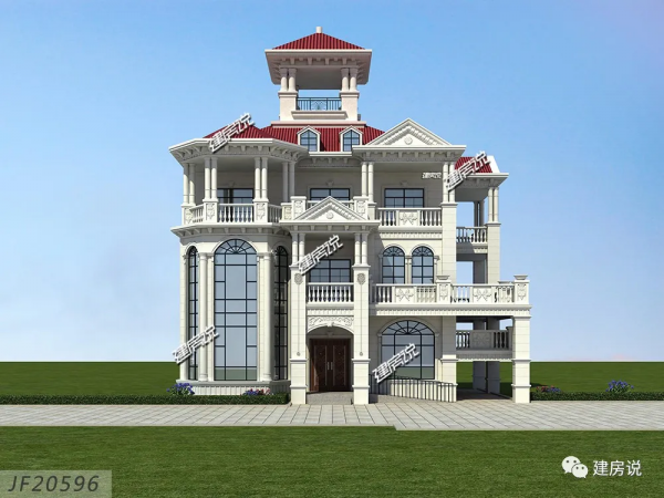 三層歐式別墅，外型高階華麗，簡直就是高階大氣上檔次的代言