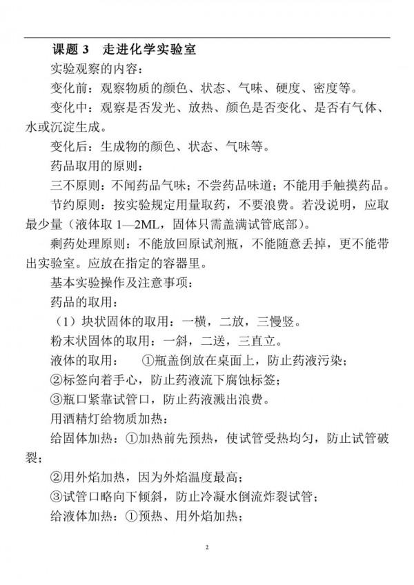 初中化學：上冊重要“知識點”大全，新學期打好基礎