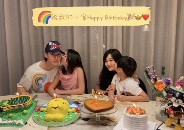 吳尊一家四口同慶生，捐獻1000套防護服，稱助人是最好的禮物