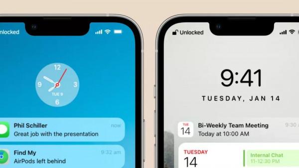 iphone的鎖屏介面重新設計了