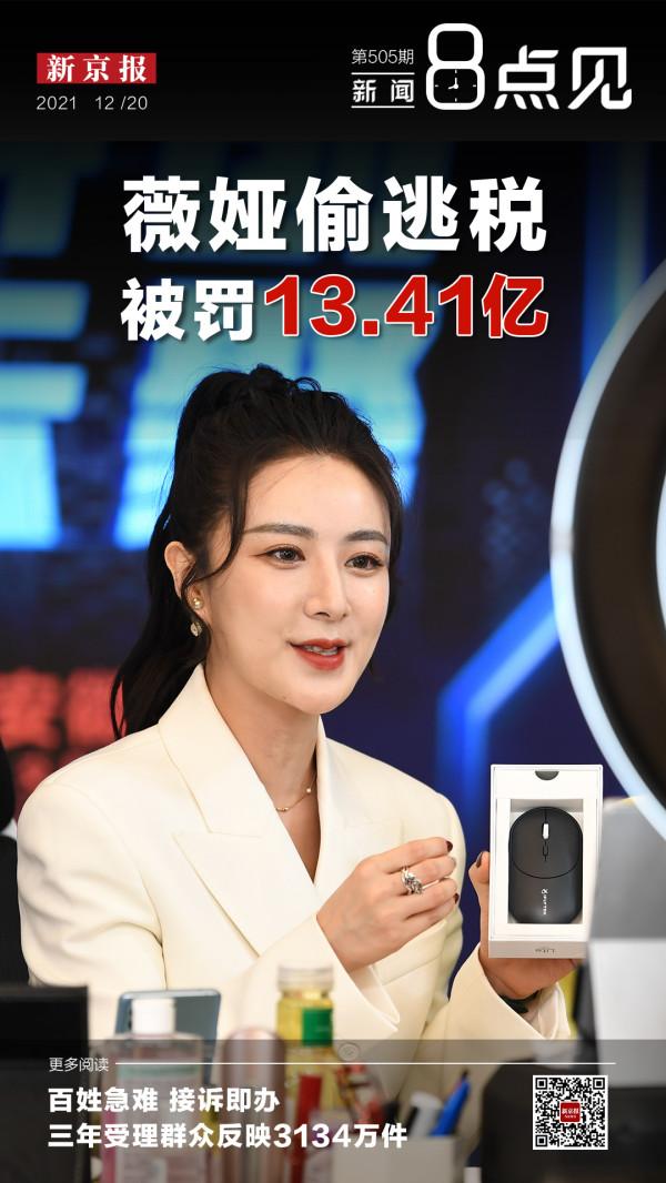 新聞8點見丨薇婭偷逃稅被罰13.41億，直播稅收規範迎新拐點