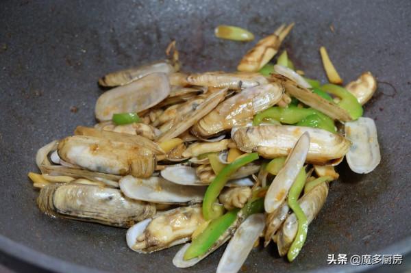 25元買了1斤蟶子，簡單一炒就是一盤美食，家常做法鮮香味美