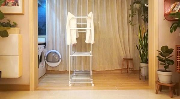 沒陽臺找不到地方晾衣服？這樣設計至少能晾50件衣服