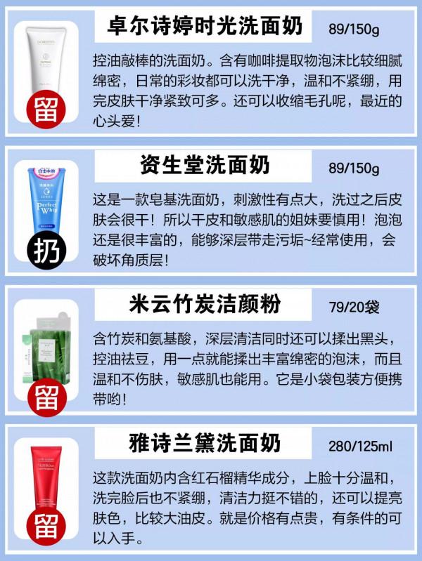 男士洗面奶扔留榜？你的洗面奶上榜沒？