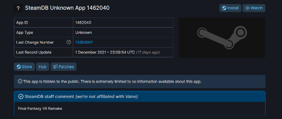 Epic《FF7RE》或為限時獨佔 網友發現Steam關聯檔案 Epic《FF7RE》或為限時獨佔 網友發現Steam關聯檔案