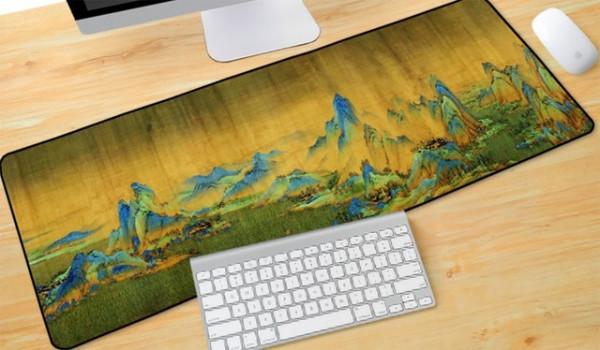 國風滿滿 千里江山圖超大滑鼠墊好價熱銷