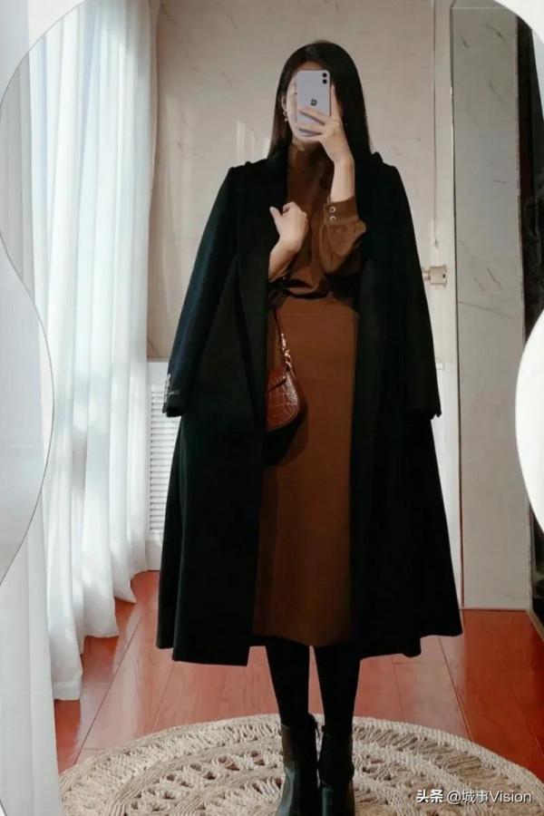 上班族穿什麼，黑色大衣秋變韓劇主播