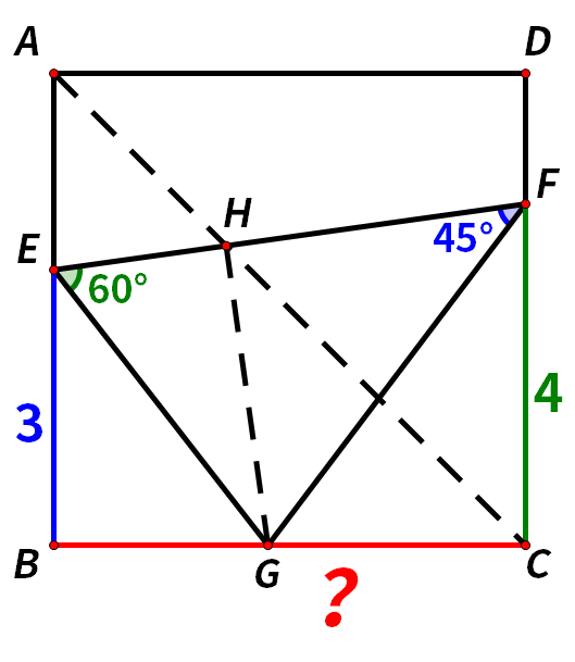 已知BE=3,CF=4,求BC的長度,有思路嗎? 已知BE=3,CF=4,求BC的長度,有思路嗎?