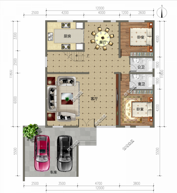 12×11米現代住宅,有車位還帶露臺,讓舒適融入你的生活 12×11米現代住宅,有車位還帶露臺,讓舒適融入你的生活