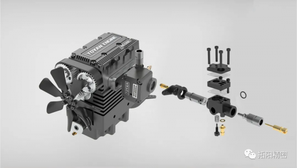 百變動力推出首款微型雙缸四衝程發動機遙控汽車模型