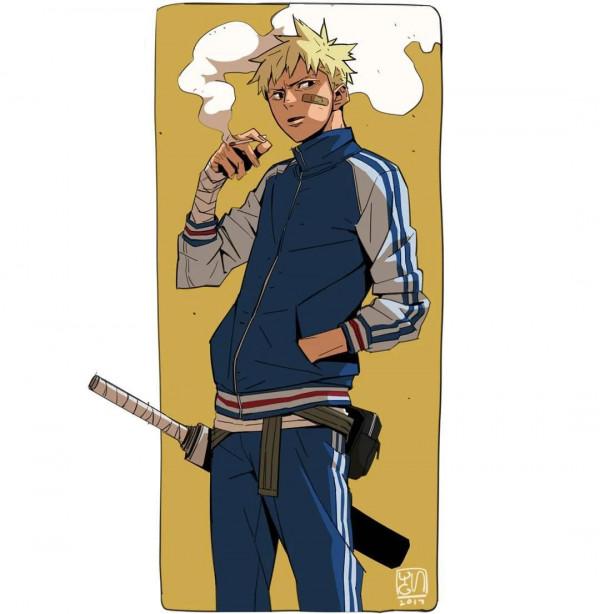 畫熱血漫畫的人設，真酷