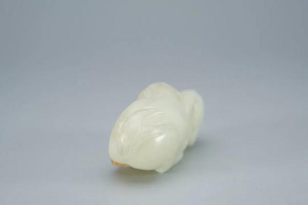 清代：和田玉「雙歡」把玩件