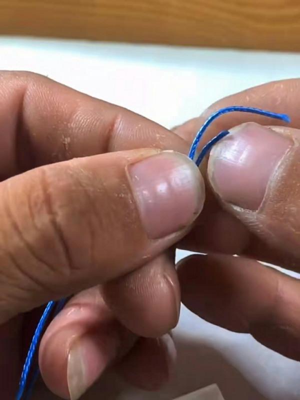 大物線組製作之竿稍結加固方法 大物線組製作之竿稍結加固方法