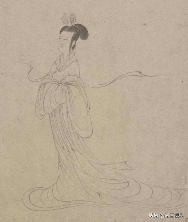 顧愷之筆下的白描侍女,線條流暢飄逸,造型完美典雅,意境深遠 顧愷之筆下的白描侍女,線條流暢飄逸,造型完美典雅,意境深遠