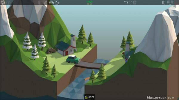超好玩的模擬建造遊戲:橋樑構造者Poly Bridge Mac中文版 超好玩的模擬建造遊戲:橋樑構造者Poly Bridge Mac中文版