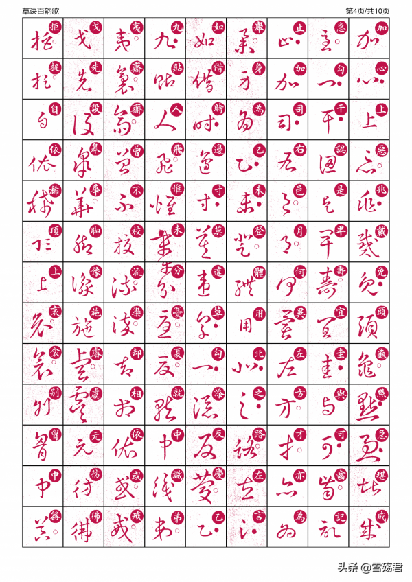 草訣百韻歌原貼帶楷書，製作不易，喜歡的點贊收藏轉發了，謝謝