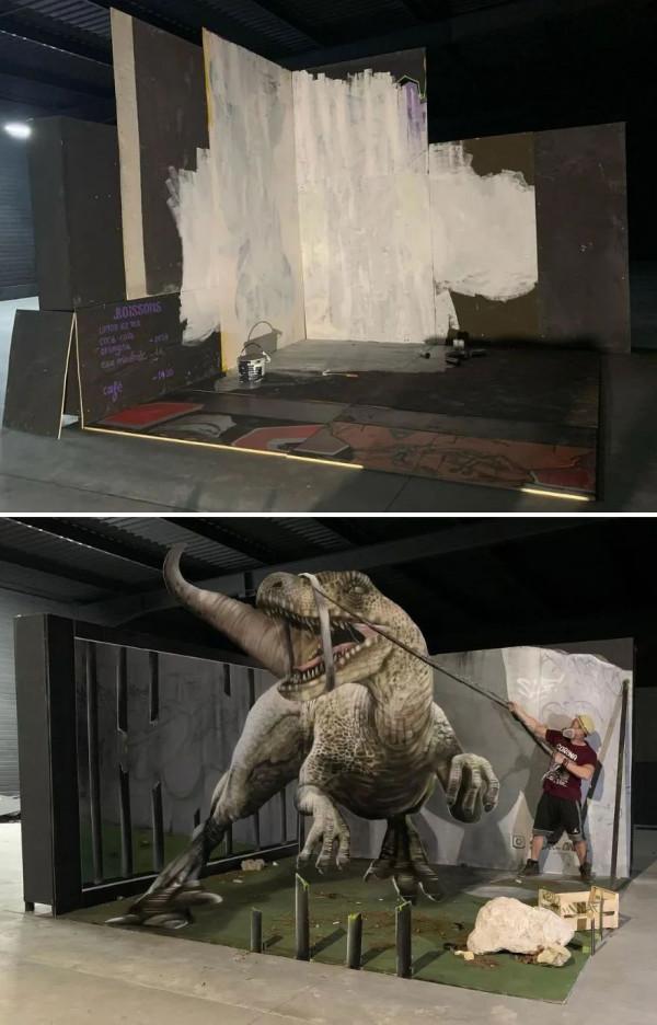 藝術家創造超寫實3D塗鴉,彷彿要從牆上跳下來,路人都玩嗨了 藝術家創造超寫實3D塗鴉,彷彿要從牆上跳下來,路人都玩嗨了