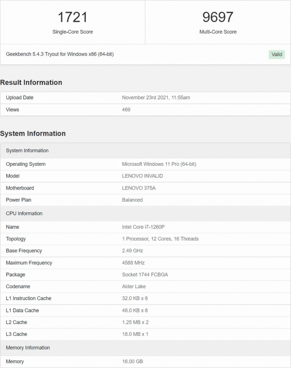 9款Alder Lake-P筆記本跑分曝光 將亮相明年CES大展