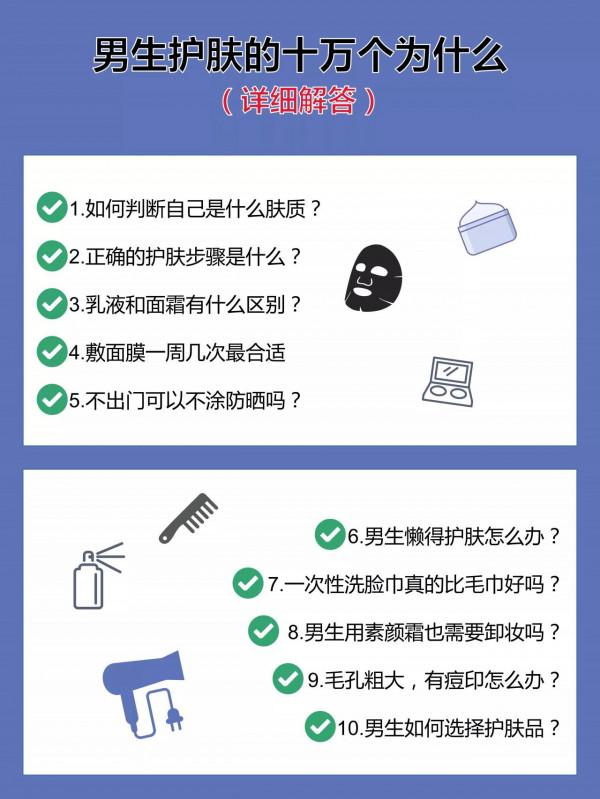 男生護膚的十萬個為什麼？你都知道嗎？