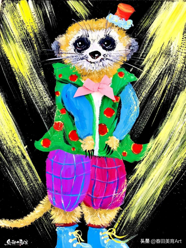 教程丨少兒美術課程《貓鼬的新裝》