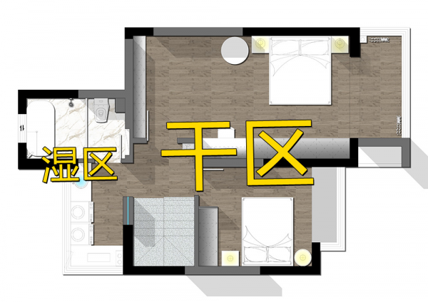 南北2個陽臺，聽我的！留一個和衛生間打通，滿足6個功能非常實用