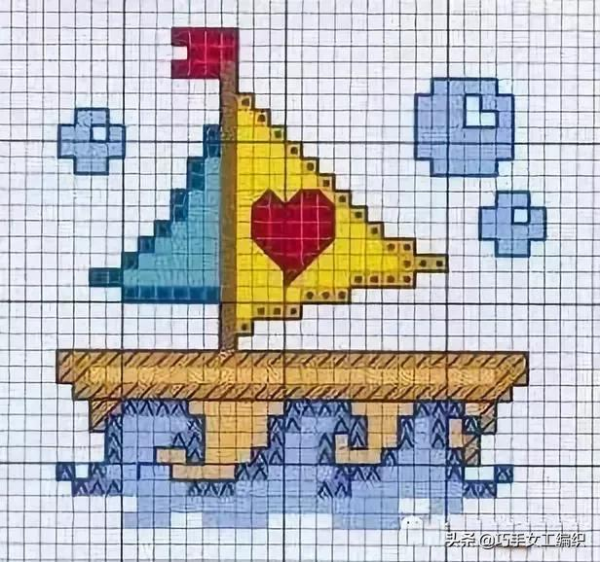 剩餘的十字繡線，在籃子上這樣刺繡，看完第一個就想收了