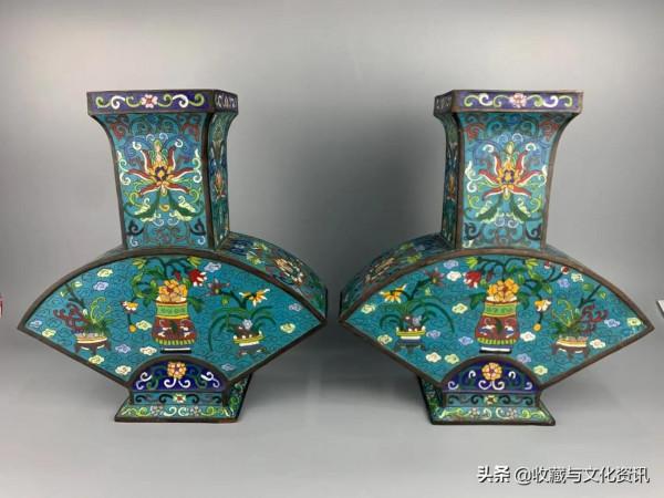 晚清景泰藍方扁瓶鑑賞