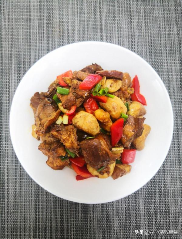 無糖無油的喜餅，適合減脂期做主食，搭配菱角雞，早餐不重樣，贊