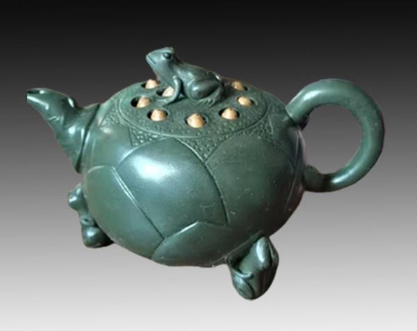 蔣蓉青蛙蓮花紫砂壺