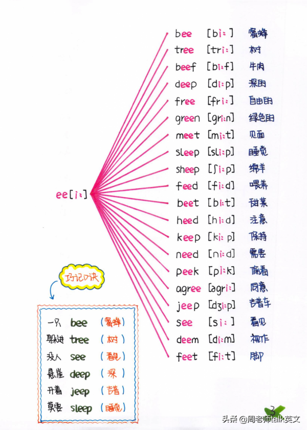 博士媽媽：我把自然拼讀和音標秘訣總結成思維導圖和手寫筆記
