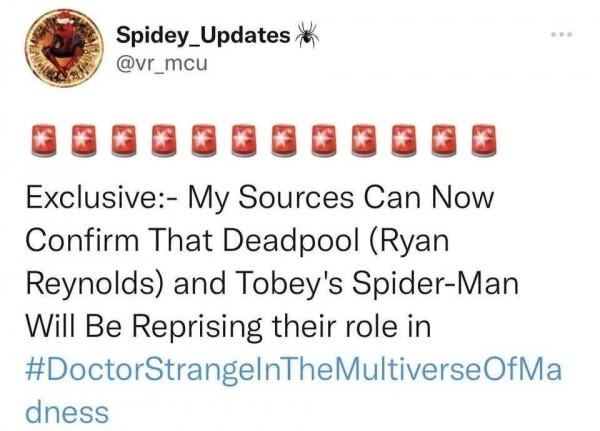 傳《奇異博士2》中將出現死侍和託比蜘蛛俠