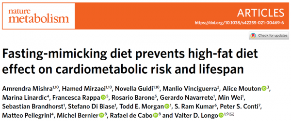 《自然-代謝》：一個月只需5天模擬禁食，就能抵消不健康飲食的傷害
