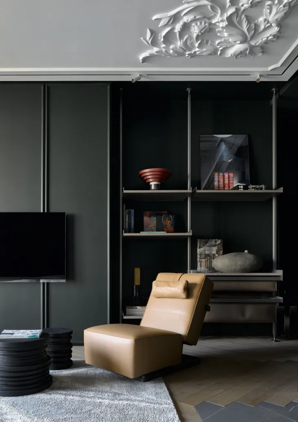 一居室小戶型，經典黑色系