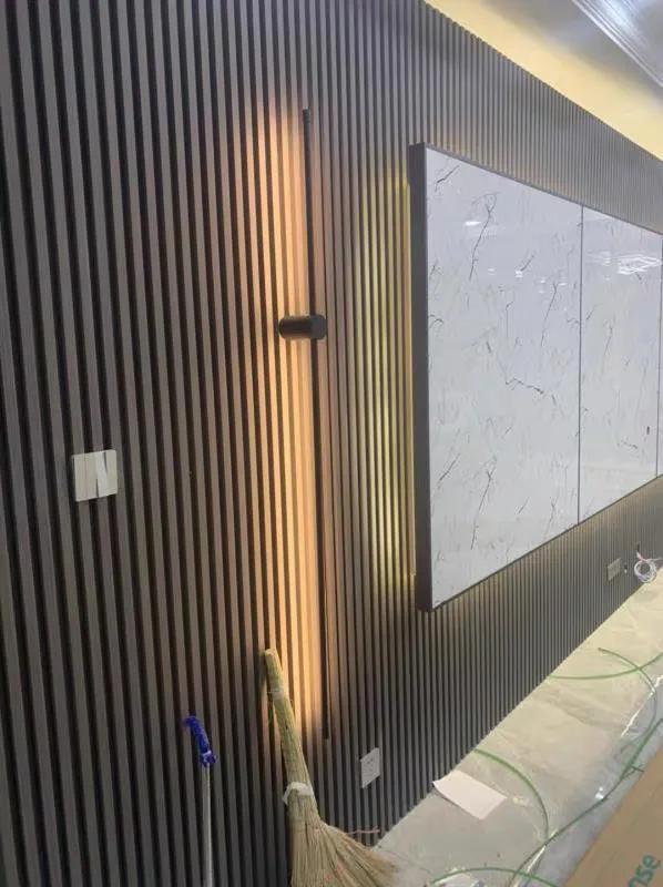 2021年流行背景牆木格柵，搭配巖板、木飾面、簡約時尚