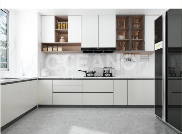 幾套高顏值廚房瓷磚設計案例，恰到好處的高階