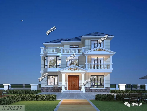 三層歐式別墅,精美雕花在夜色的襯托下,讓別墅更顯得金碧輝煌 三層歐式別墅,精美雕花在夜色的襯托下,讓別墅更顯得金碧輝煌