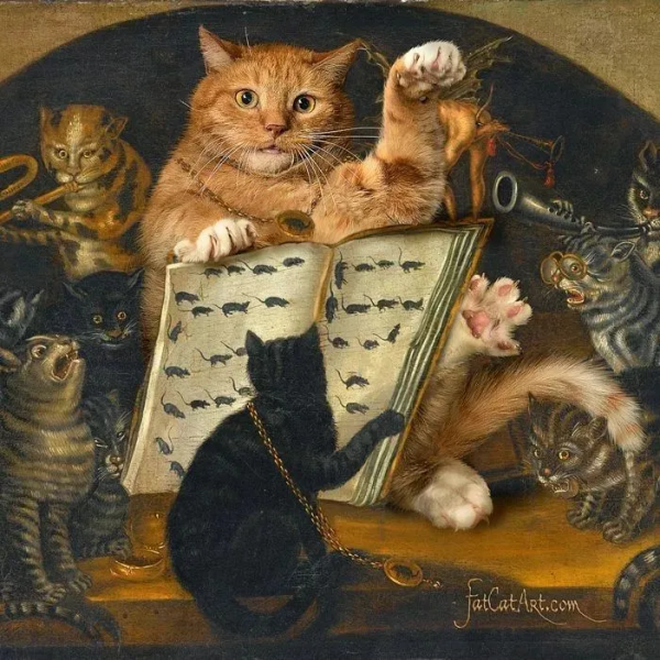 懷抱橘貓的蒙娜麗莎,微笑都變甜了 懷抱橘貓的蒙娜麗莎,微笑都變甜了