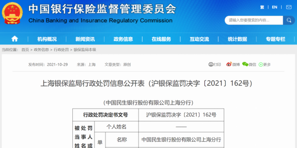 上海銀保監局出手，對5家銀行開出罰單，掩蓋不良資產是重災區