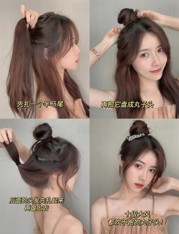 2021年這6種“扎發”火了，圓臉方臉都適合，別傻傻散著頭髮了