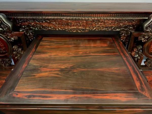 寮國大紅酸枝（交趾黃檀）中堂十二件套、鑑賞