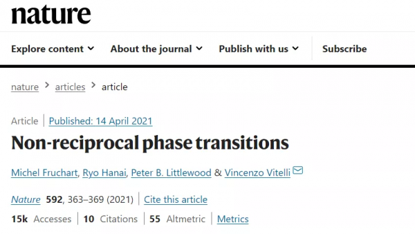 在不遵守牛頓第三定律的系統中,芝大學者發現奇異點與相變的聯絡 在不遵守牛頓第三定律的系統中,芝大學者發現奇異點與相變的聯絡
