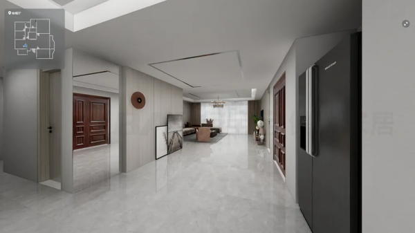 218㎡現代簡約四居室，餐廳的設計可以直接抄作業了