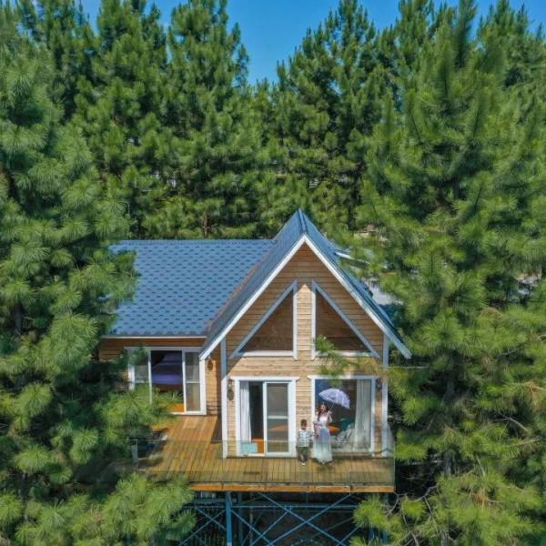 周邊遊｜住進小木屋泡私湯，乘網紅小火車玩彩虹滑道