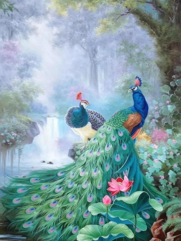 大師價格的手繪油畫孔雀,簡直不敢相信這是畫的,簡直跟照片似的 大師價格的手繪油畫孔雀,簡直不敢相信這是畫的,簡直跟照片似的