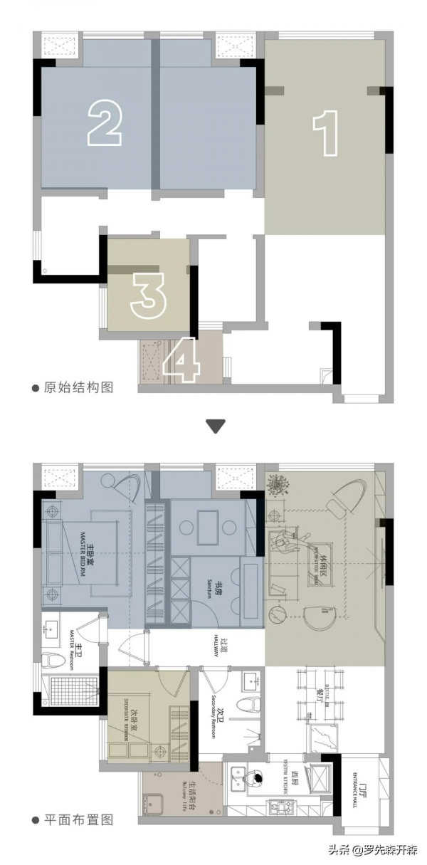 極簡灰色·80㎡清水房改造設計實景——行走的大衛 極簡灰色·80㎡清水房改造設計實景——行走的大衛