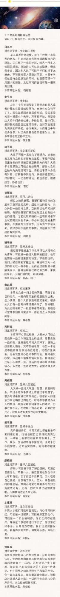 十二星座每週能量播報：12.6 - 12.12
