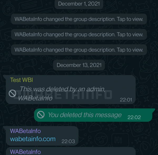 不用“撤回警告”，WhatsApp 將支援群管理員直接刪除任意訊息